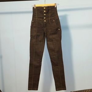 FRACOMINA Pintucked high waisted jeans